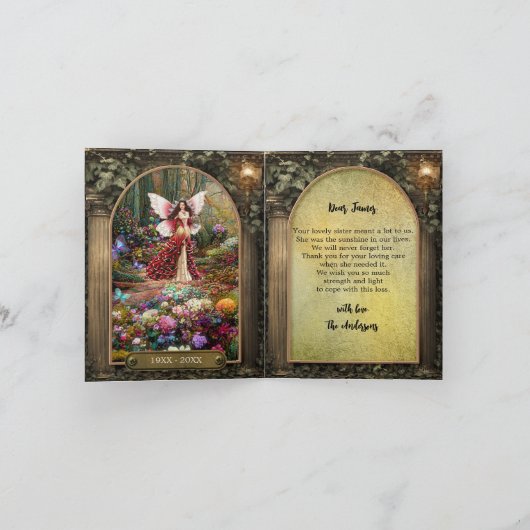 Bohemen Sympathie Foto condoléances Kaart (Binnen)