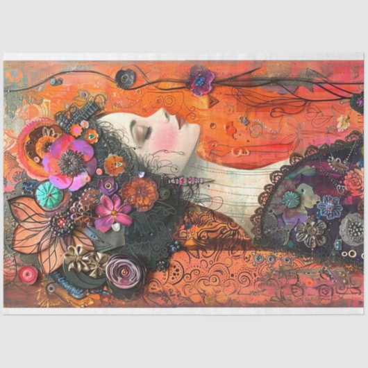 Bohemen Tapestry Hippie Decoupage Tissuepapier (Voorkant)