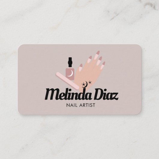 Bohemen Tattoo Hand Nail Art Salon Visitekaartje (Voorkant)