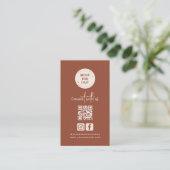 Bohemen Terracotta Logo verbindt met de Amerikaans Visitekaartje (Staand voorkant)