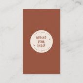 Bohemen Terracotta Logo verbindt met de Amerikaans Visitekaartje (Achterkant)