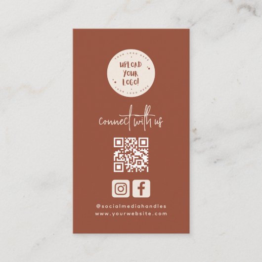 Bohemen Terracotta Logo verbindt met de Amerikaans Visitekaartje (Voorkant)