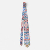 Bohemen Tropische Batik Style Art afdrukken Stropdas (Achterkant)