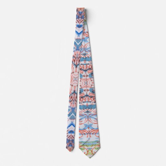 Bohemen Tropische Batik Style Art afdrukken Stropdas (Achterkant)