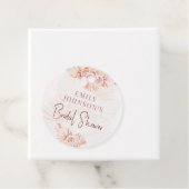 Bohemen Vrijgezellenfeest Boho Pampas Grass Beige Bedankjes Labels (In situ)