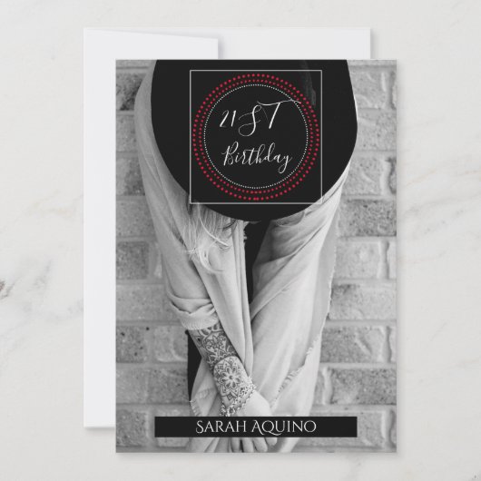 Bohemen vrouw in Pet met Tattoo 21e verjaardag Kaart (Voorkant)