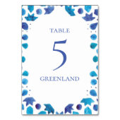 Bohemen Waterverf Blue Tegel Kaart (Achterkant)