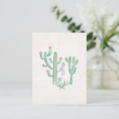 Bohemen Waterverf Cactus Briefkaart (Staand voorkant)
