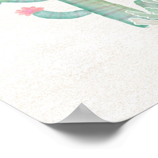 Bohemen Waterverf Cactus Poster (Hoek)