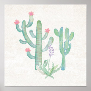 Bohemen Waterverf Cactus Poster