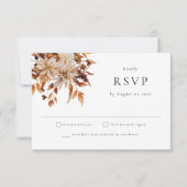 Bohemen Waterverf Herfst Floral RSVP Briefkaart (Voorkant)