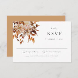 Bohemen Waterverf Herfst Floral RSVP Briefkaart