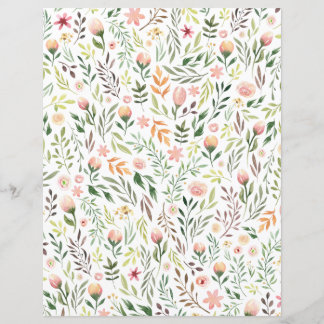 Bohemen Waterverf Leaves en Flowers