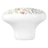 Bohemen Waterverf Leaves en Flowers Keramische Knop (Zijkant)