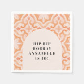 Bohemen waterverf pastel moroccan pap servet (Voorkant)