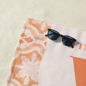 Bohemen waterverf pastel moroccan perzikroze strandlaken (In situ)