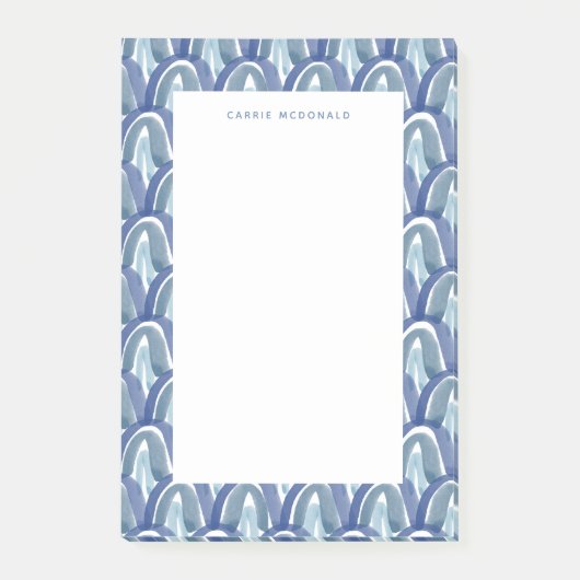 Bohemen Waterverf Rainbows in Blauw Post-it® Notes (Voorkant)