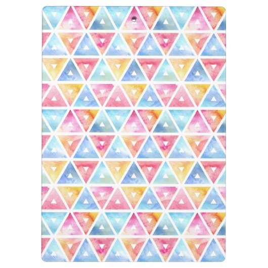 Bohemen Waterverf Triangles Klembord (Achterkant)