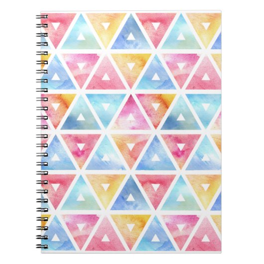 Bohemen Waterverf Triangles Notitieboek (Voorkant)