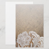 bohemen - western land - burlap en kant briefpapier (Voorkant / Achterkant)