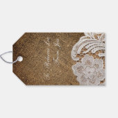 bohemen - western land - burlap en kant cadeaulabel (Achterkant Horizontaal)