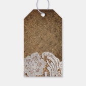 bohemen - western land - burlap en kant cadeaulabel (Voorkant)