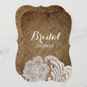 bohemen - western land - burlap en kant kaart (Voorkant / Achterkant)