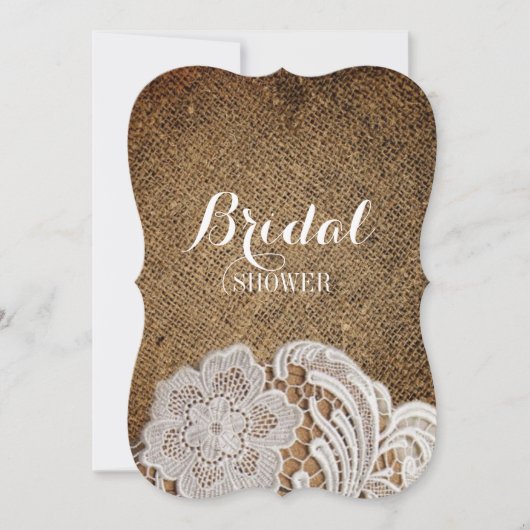 bohemen - western land - burlap en kant kaart (Voorkant)