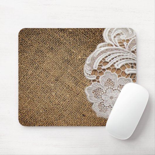 bohemen - western land - burlap en kant muismat (Met muis)