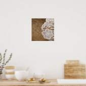 bohemen - western land - burlap en kant poster (Keuken)