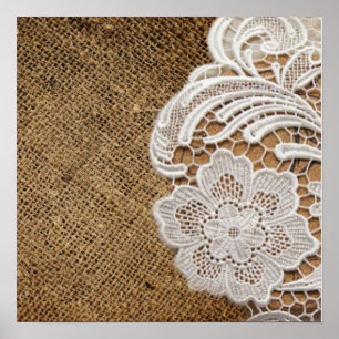 bohemen - western land - burlap en kant poster