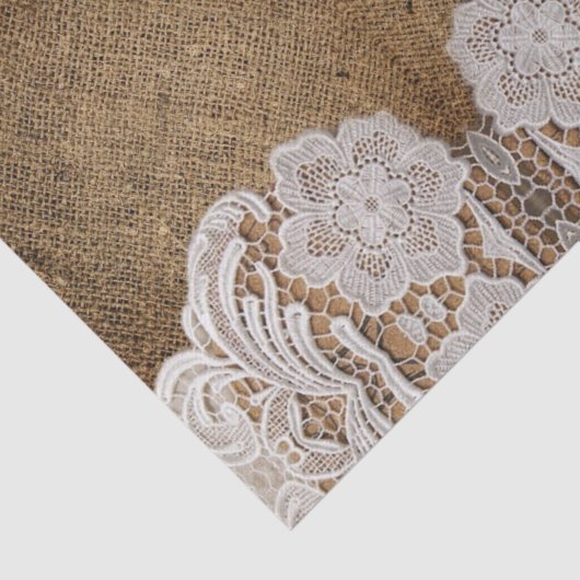 bohemen - western land - burlap en kant tissuepapier (Detail)