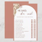 Bohemen zei dat ze vrijgezellenfeest game zei (Voorkant / Achterkant)