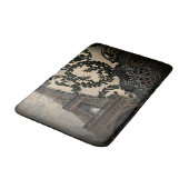 bohemen zwarte florale  parijs eiffeltoren badmat (Gekanteld)