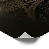 bohemen zwarte florale parijs eiffeltoren poster (Hoek)