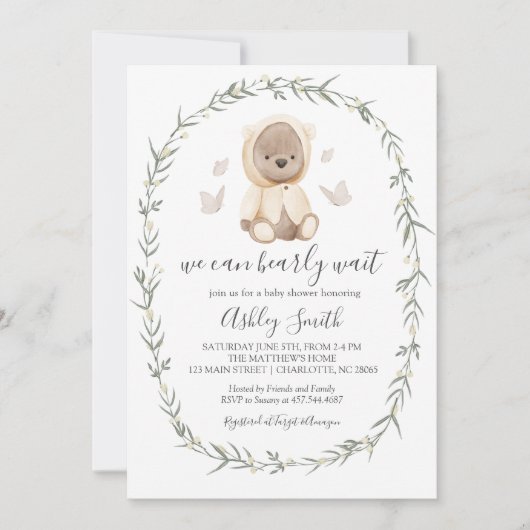 Bohemens Beer Baby shower Kaart (Voorkant)