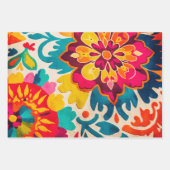 BOHEMIA 3 vellen van mooie boho-stijl giftwrap (Voorkant)