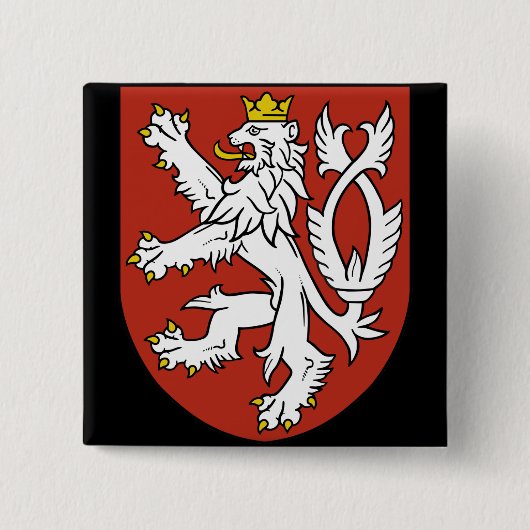 bohemia emblem vierkante button 5,1 cm (Voorkant)