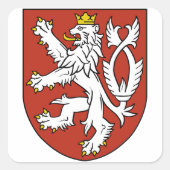 bohemia emblem vierkante sticker (Voorkant)