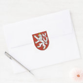 bohemia emblem vierkante sticker (Envelop)
