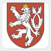 bohemia emblem vierkante sticker (Voorkant)