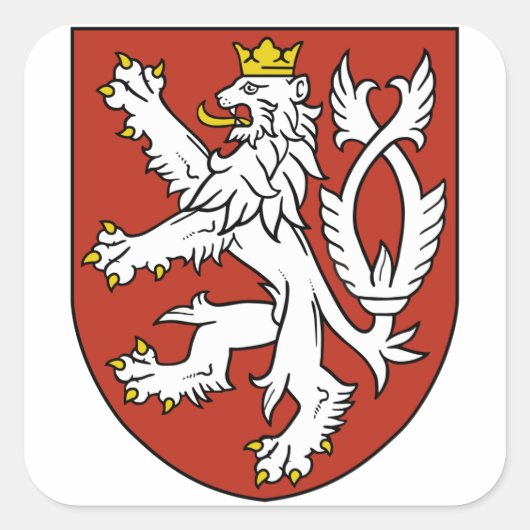 bohemia emblem vierkante sticker (Voorkant)