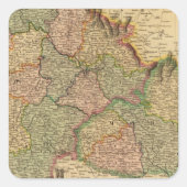 Bohemia, Moravië Vierkante Sticker (Voorkant)