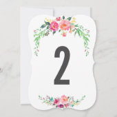 BOHEMIAANSE BLOEMEN bruiloft tafelnummer (Achterkant)