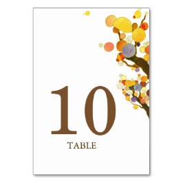 Bohemiaanse bomen Wedding Table Number Kaart