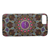 Bohemiaanse boomkunst monogram Case-Mate iPhone case (Achterkant (Horizontaal))