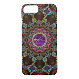 Bohemiaanse boomkunst monogram Case-Mate iPhone case