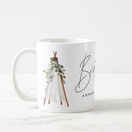 Bohemiaanse bruid om de botanische hedendaagse gri koffiemok