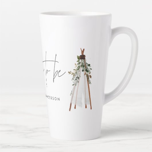 Bohemiaanse bruid om de botanische hedendaagse gri latte mok (Rechts)