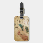 Bohemiaanse chic Paris Scripts vogel Frans botanis Bagagelabel (Voorkant verticaal)